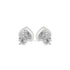 Zarkan Double Drop Heart Minimal Silver Earrings