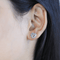 Zarkan Love Heart Wave Silver Studs