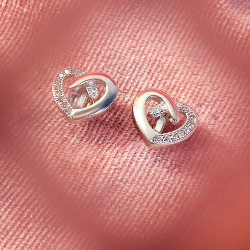 Zarkan Pure Silver Charming Love Studs