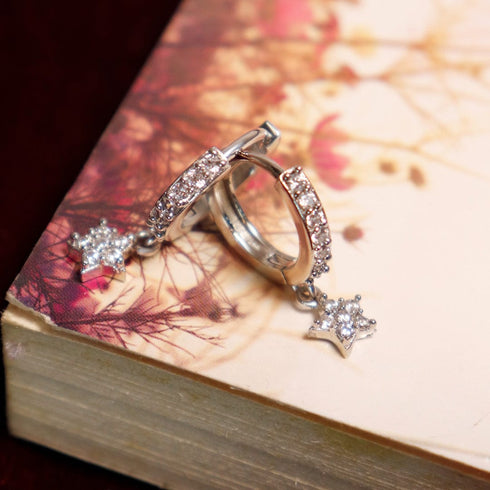 Zarkan Silver Real Star Earing