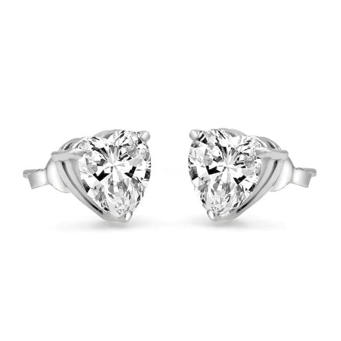 Zarkan Angel Heart Silver Studs