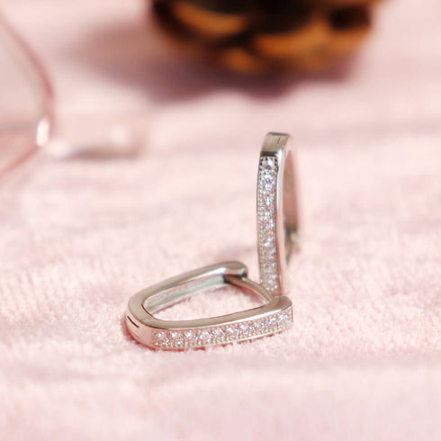 Zarkan Horseshoe Hoop Silver Earrings