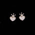 Zarkan Crown Heart Silver Studs