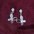 Zarkan Buttetfly Silver Drop Studs