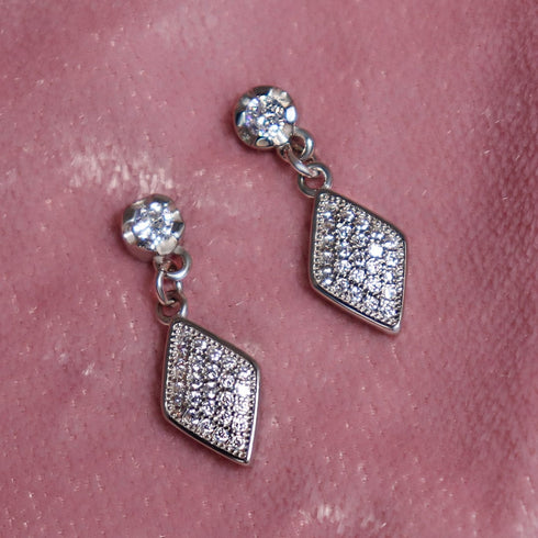 Zarkan Vintage Silver Drop Studs