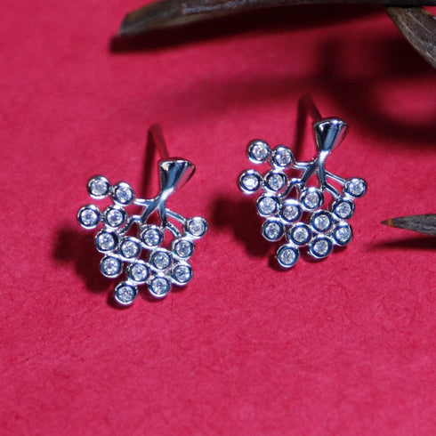 Zarkan Tree Zircon Silver Studs
