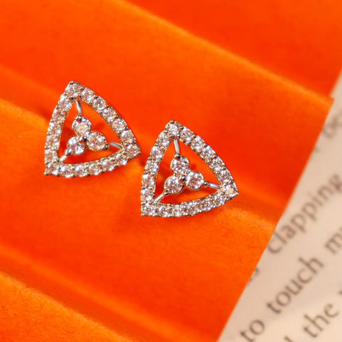 Zarkan Triangular Arc Micro Studs