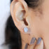 Zarkan Oval Shape Stone Earrings