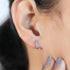 Zarkan Micro Hoop Silver Earrings