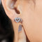 Zarkan Infinity Heart 925 Pure Silver Earring