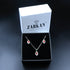 Zarkan Eye of The Queen Red Silver Jewelry Set
