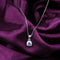 Silver Zircon Star Necklace with Link Chain