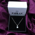 Silver Zircon Star Necklace with Link Chain