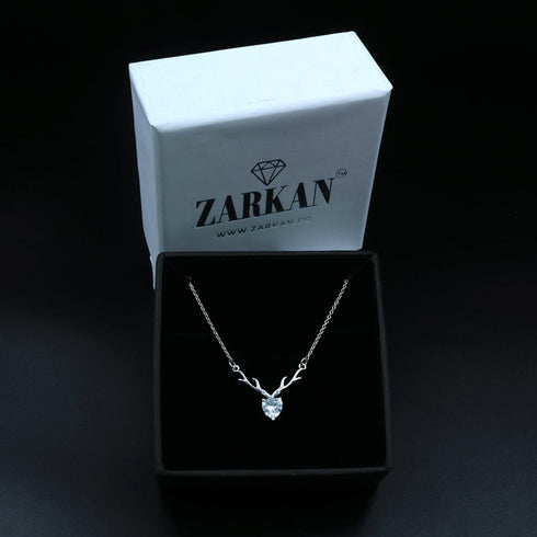 925 Silver Deer Heart Necklace For Dear Love