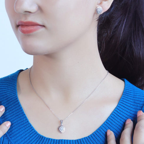 Zarkan Nature's Art Silver Jewelry Set