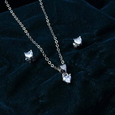Zarkan The Shattered Heart Silver Jewelry Set