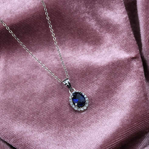 Zarkan Blue Vibe Silver Pendant