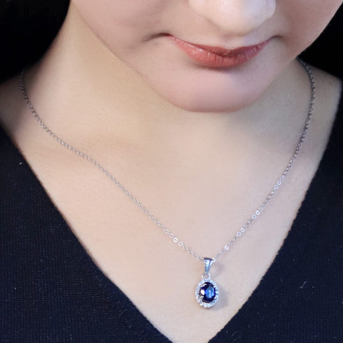 Zarkan Blue Vibe Silver Pendant