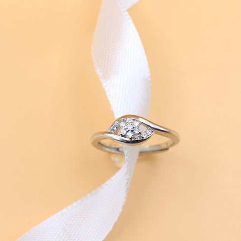Zarkan Floral AD Pure 925 Silver Ring