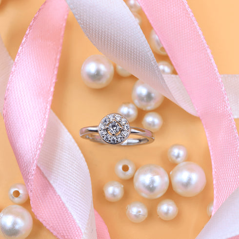 Zarkan Cute Sterling Silver Zircon Ring