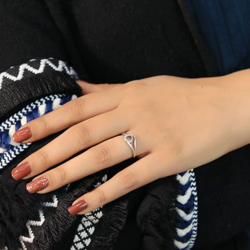 Zarkan Minimal 925 Silver Loop Ring