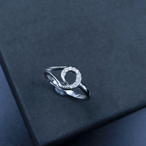 Zarkan Minimal 925 Silver Loop Ring