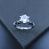 2 Carat Moissanite Diamond Solitaire Royal Love Silver Ring For Women - Free Size