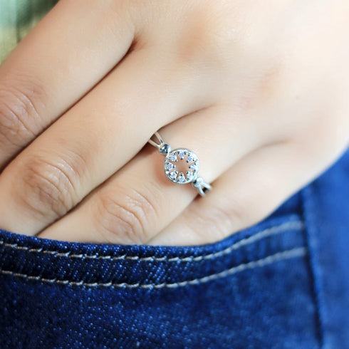 Zarkan Minimal Office Look 925 Silver Ring