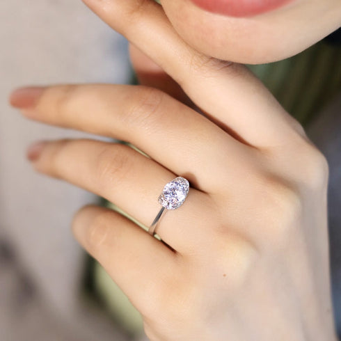 Zarkan Stand Out Silver Solitaire Ring