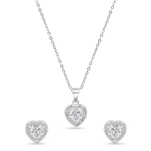 Zarkan Heartfelt Moment Silver Jewelry Set