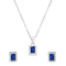 Zarkan Blue Treasure Box Silver Jewelry Set