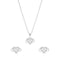 Zarkan Pure 925 Silver Infinity Heart Jewellery Set