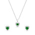 Zarkan The Lover's Gift Green Silver Jewelry Set