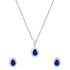 Zarkan Water Drop Blue Silver Jewelry Set
