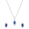 Zarkan Eye of The Queen Blue Silver Jewelry Set