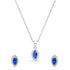 Zarkan Eye of The Queen Blue Silver Jewelry Set