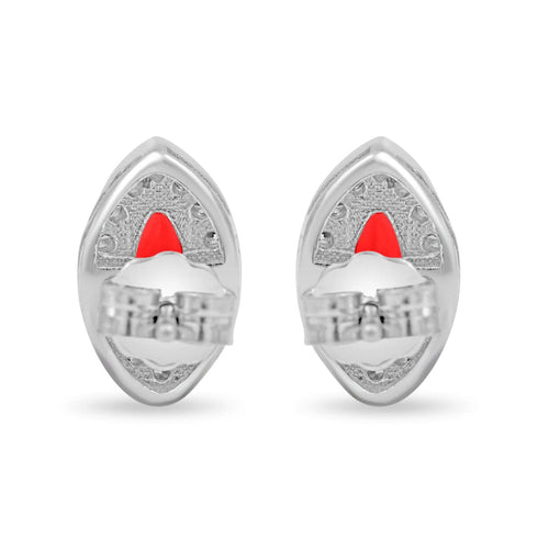 Zarkan Eye of The Queen Red Silver Jewelry Set