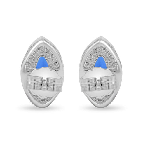 Zarkan Eye of The Queen Blue Silver Jewelry Set