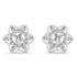 Zarkan Floral Heart Silver Studs