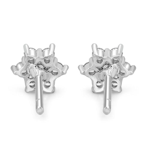 Zarkan Cute Flower Silver Studs
