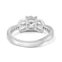 Zarkan Trident Silver Solitaire Ring