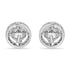 Zarkan Elegant Halo Silver Studs