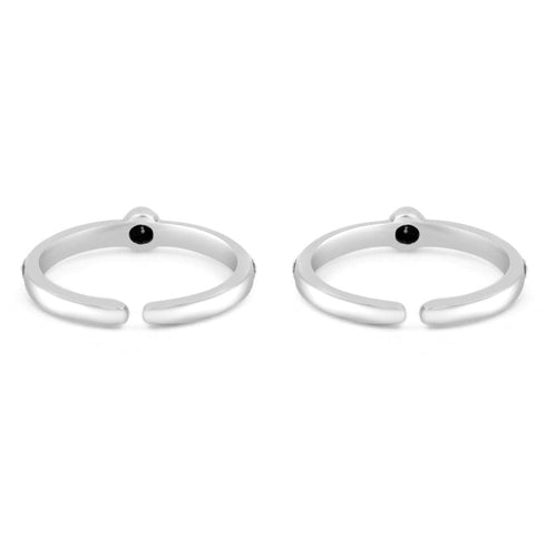 Zarkan The Belle Dot Silver Toe Rings
