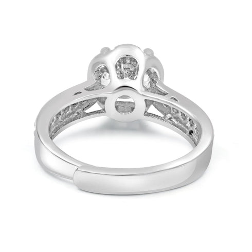 Moissanite Diamond Solitaire 1.2 Carat Princess Solitaire Ring for women- Free Size