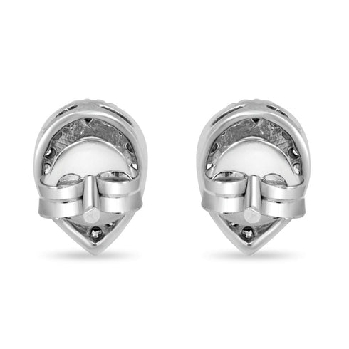 Zarkan Tear Drop Silver Studs