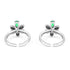 Zarkan The Green Bee Silver Toe Rings