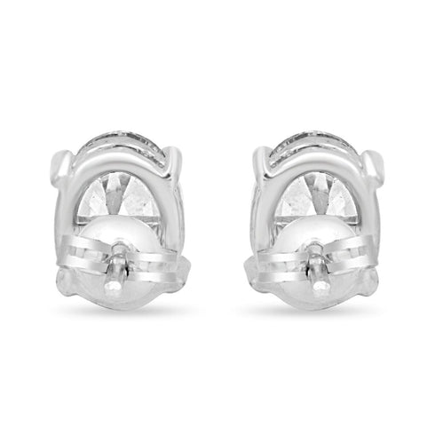 Zarkan Oval Omen Silver Studs