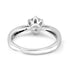 Moissanite Diamond .8 Carat Stone Statement Silver Ring for women - Free Size