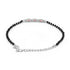 Zarkan Red Checkered Linear Silver Bracelet