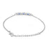 Zarkan Bold Blue Linear Silver Bracelet